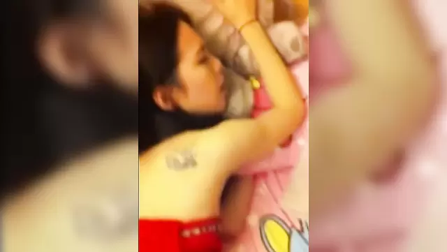 Hairy Asian man ejaculates on her husband's penis